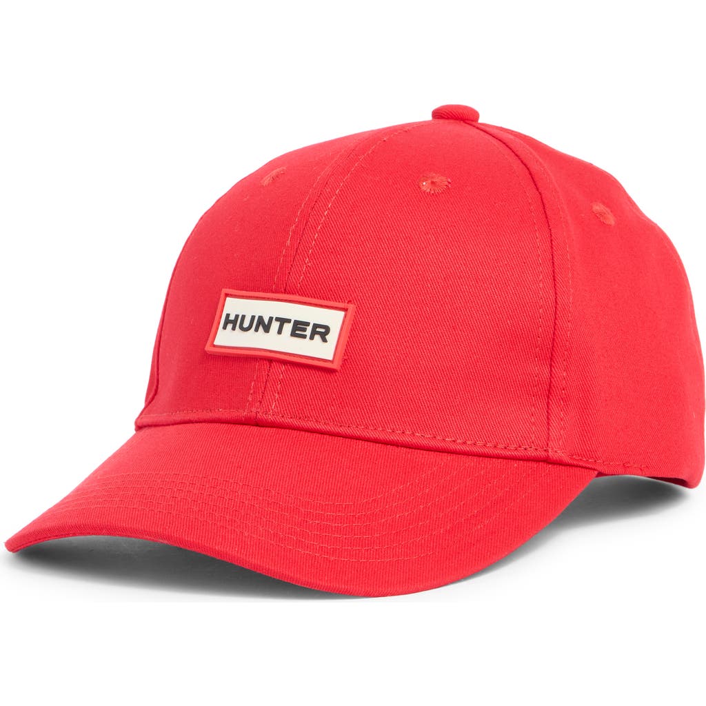 Hunter Logo Baseball Cap In Red