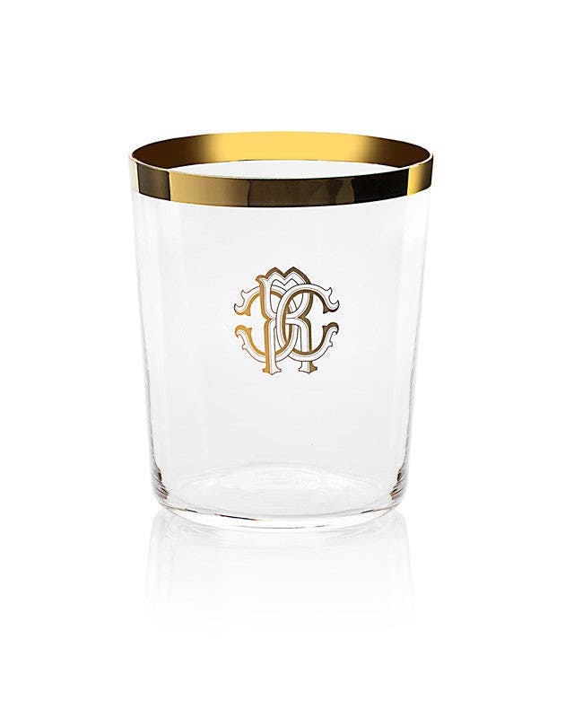 CAVALLI Old Fashion Glass in Gold 
