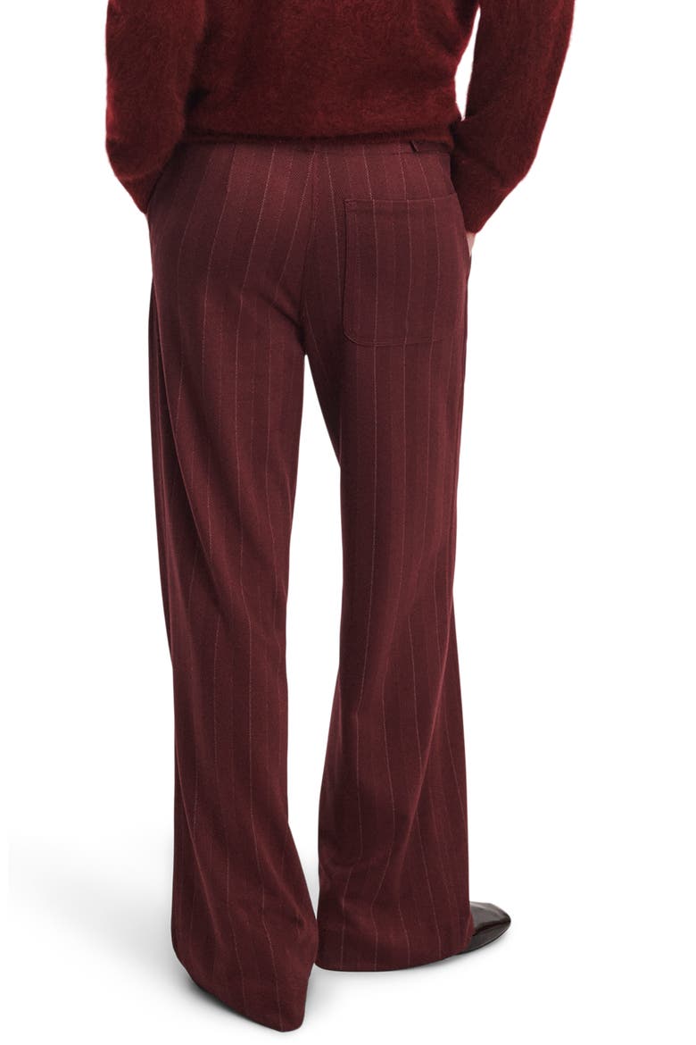 Irina Pinstripe Wide Leg Jacquard Ponte Pants, Alternate, color, BURGUNDY MULTI