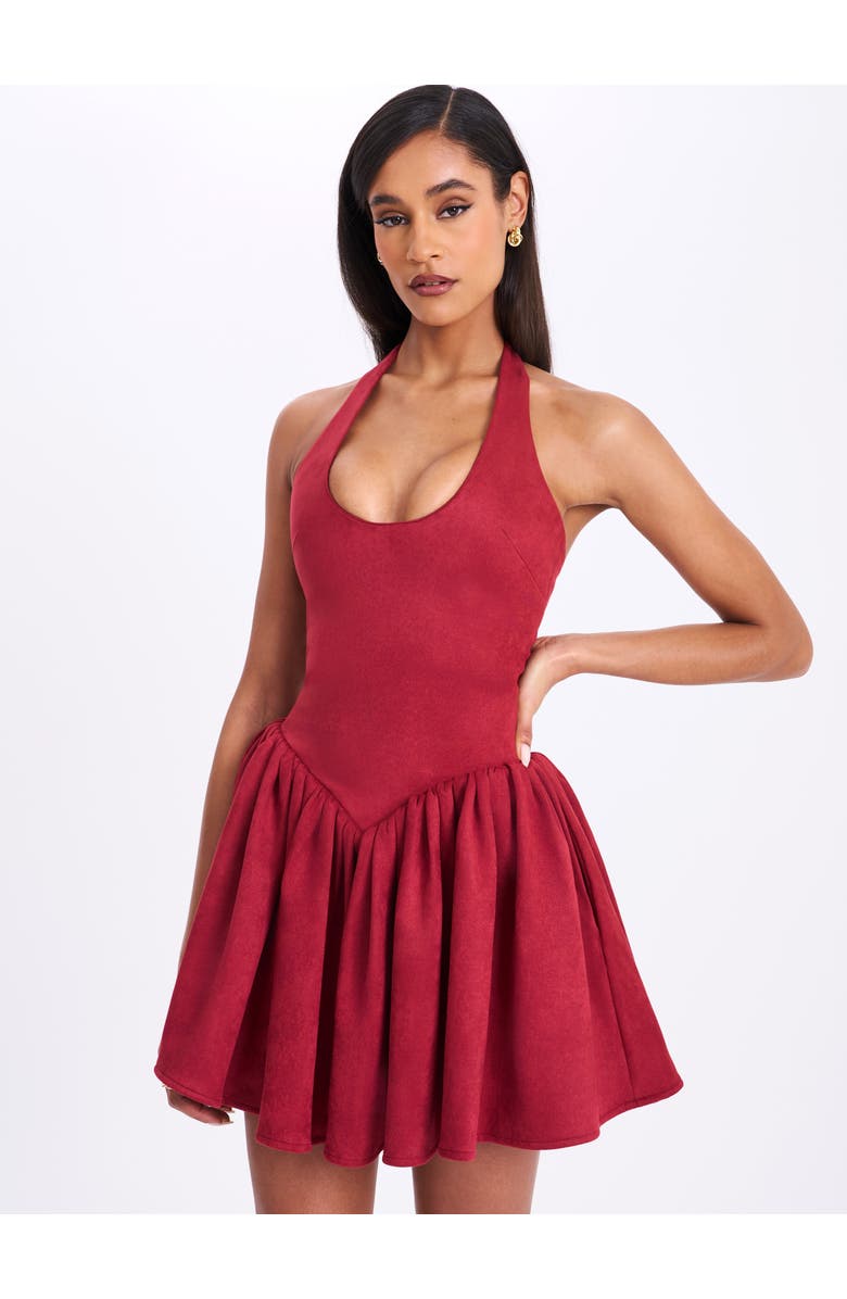 Miss Circle Waylynn Backless Burnout Velvet Maxi Dress, Alternate, color, Nude Black Animal Print