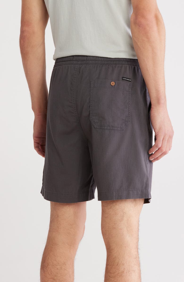 Lucky Brand Slub Drawstring Shorts, Alternate, color, Iron Gate