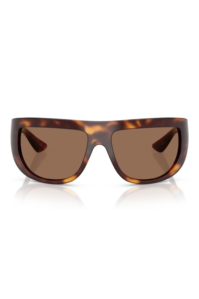 65mm Khaite Irregular Sunglasses, Main, color, DARK MAHOGANY / BROWN