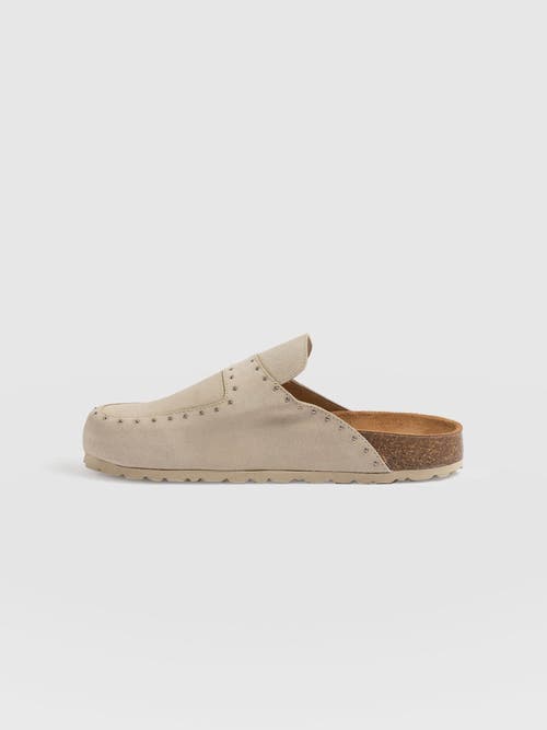 Saint + Sofia Etta Studded Clogs In White