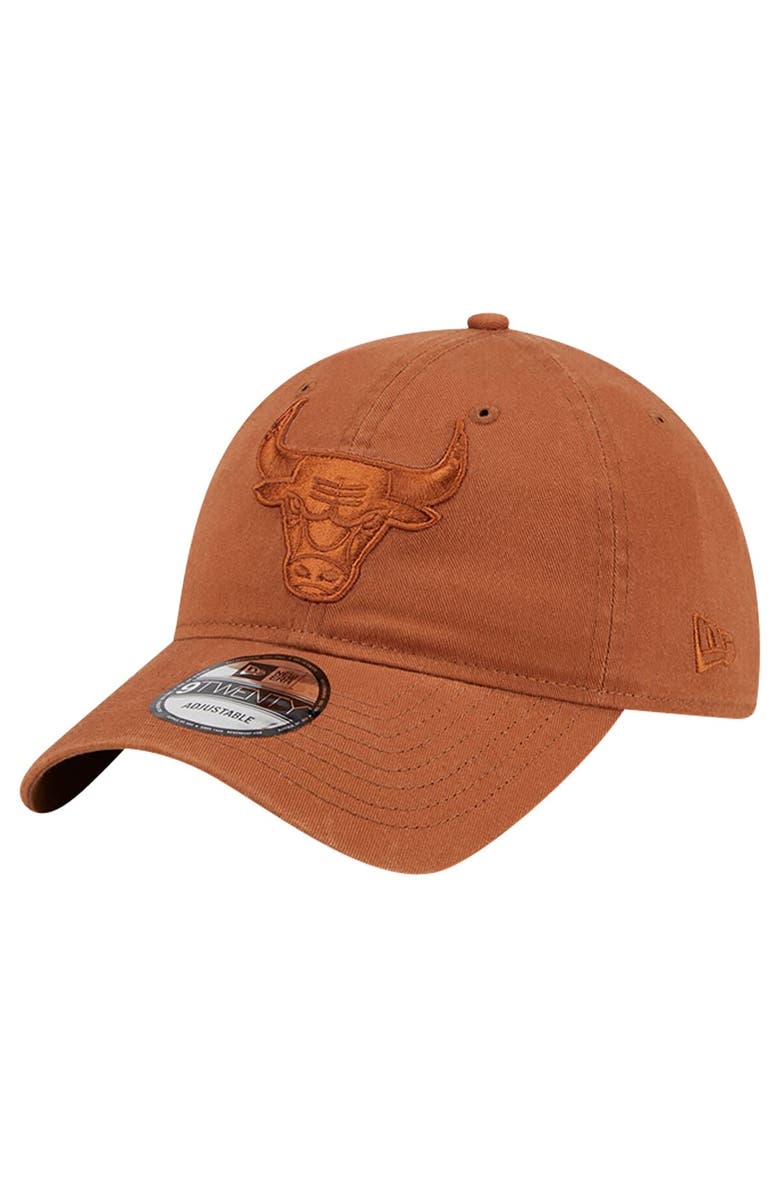 New Era Men's New Era Brown Chicago Bulls Colorpack Tonal 9TWENTY Adjustable Hat, Main, color, 