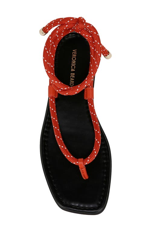 Veronica Beard Women's Carmina Cord Sandals In Persimmon/coconut
