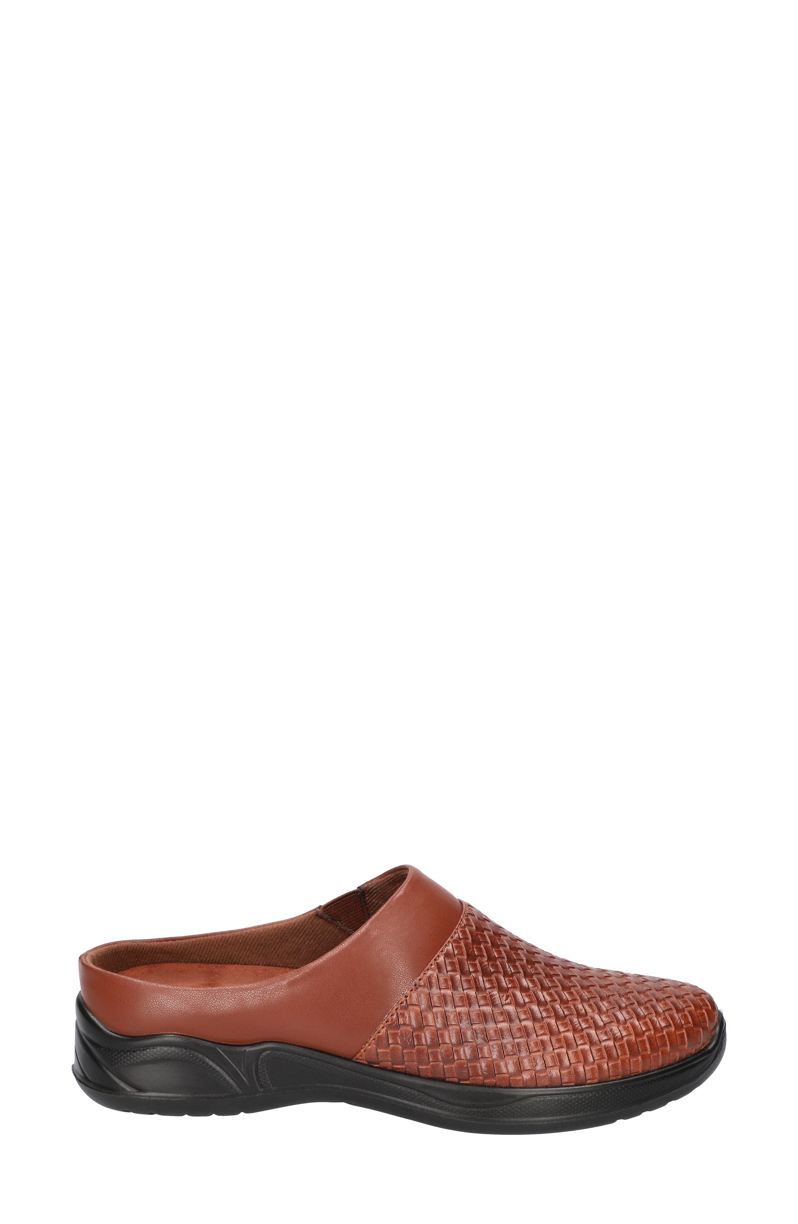 Janalee Mule, Alternate, color, TAN WOVEN EMBOSSED