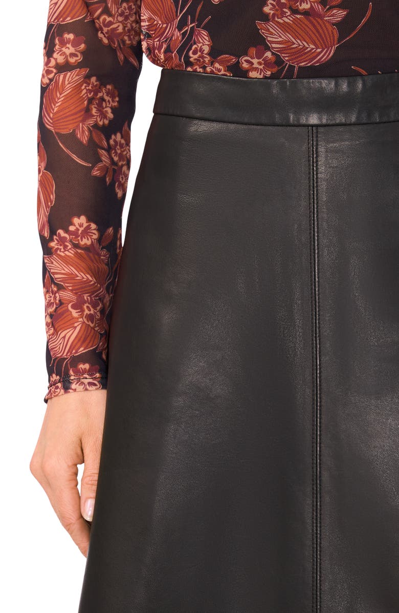 Ted Baker Leather Skirt, Alternate, color, Rich Black