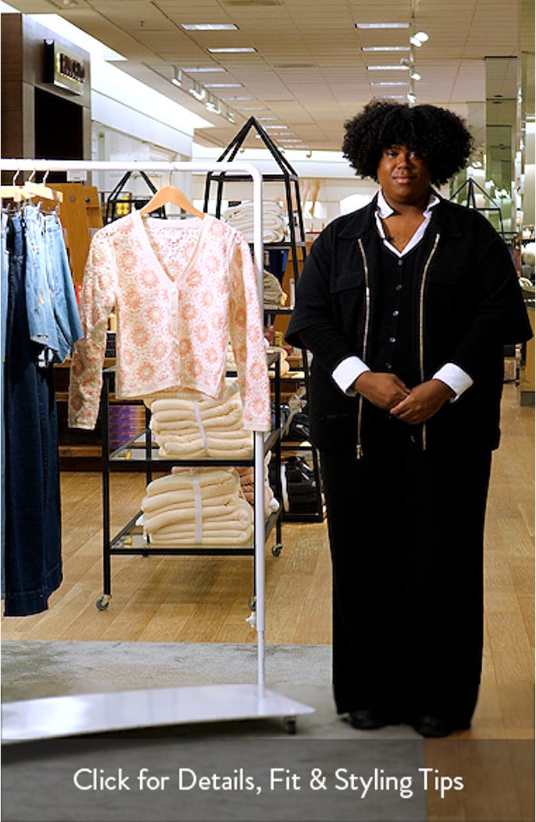 Crochet Knit Button Front Cardigan, sales video thumbnail