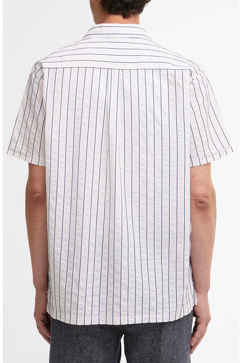 Park Pinstripe Cotton Seersucker Camp Shirt, Alternate, color, WHISPER WHITE