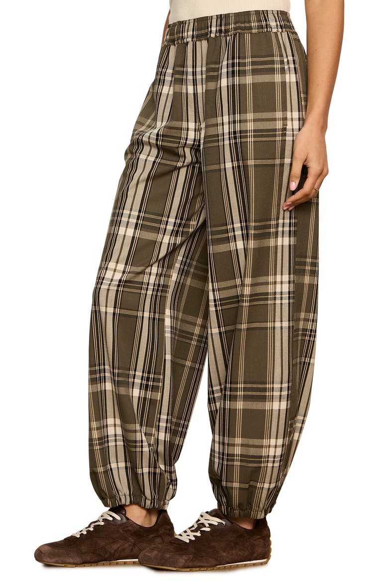 Plaid Micro Balloon Pants, Alternate, color, LINDEN PLAID