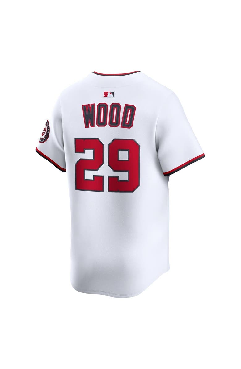 Nike Men's Nike James Wood White Washington Nationals Home Limited Player Jersey, Alternate, color, White