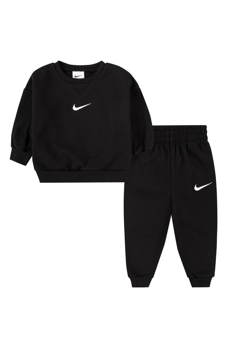 Nike Essential Fleece Crewneck Sweatshirt & Joggers Set, Main, color, 