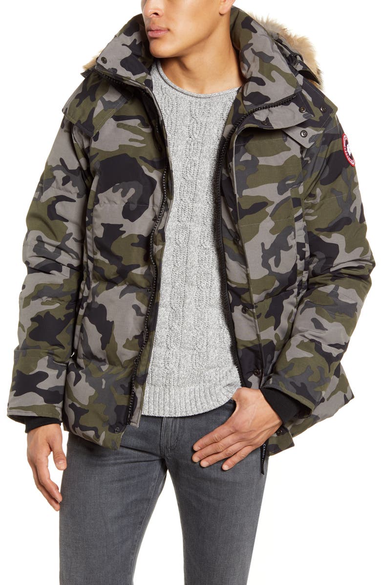 Canada Goose Wyndham 625 Fill Power Down Jacket with Genuine Coyote Fur Trim, Main, color,