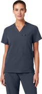 JAANUU Helia Women's 3-Pocket Classic Notched V-Neck Scrub Top