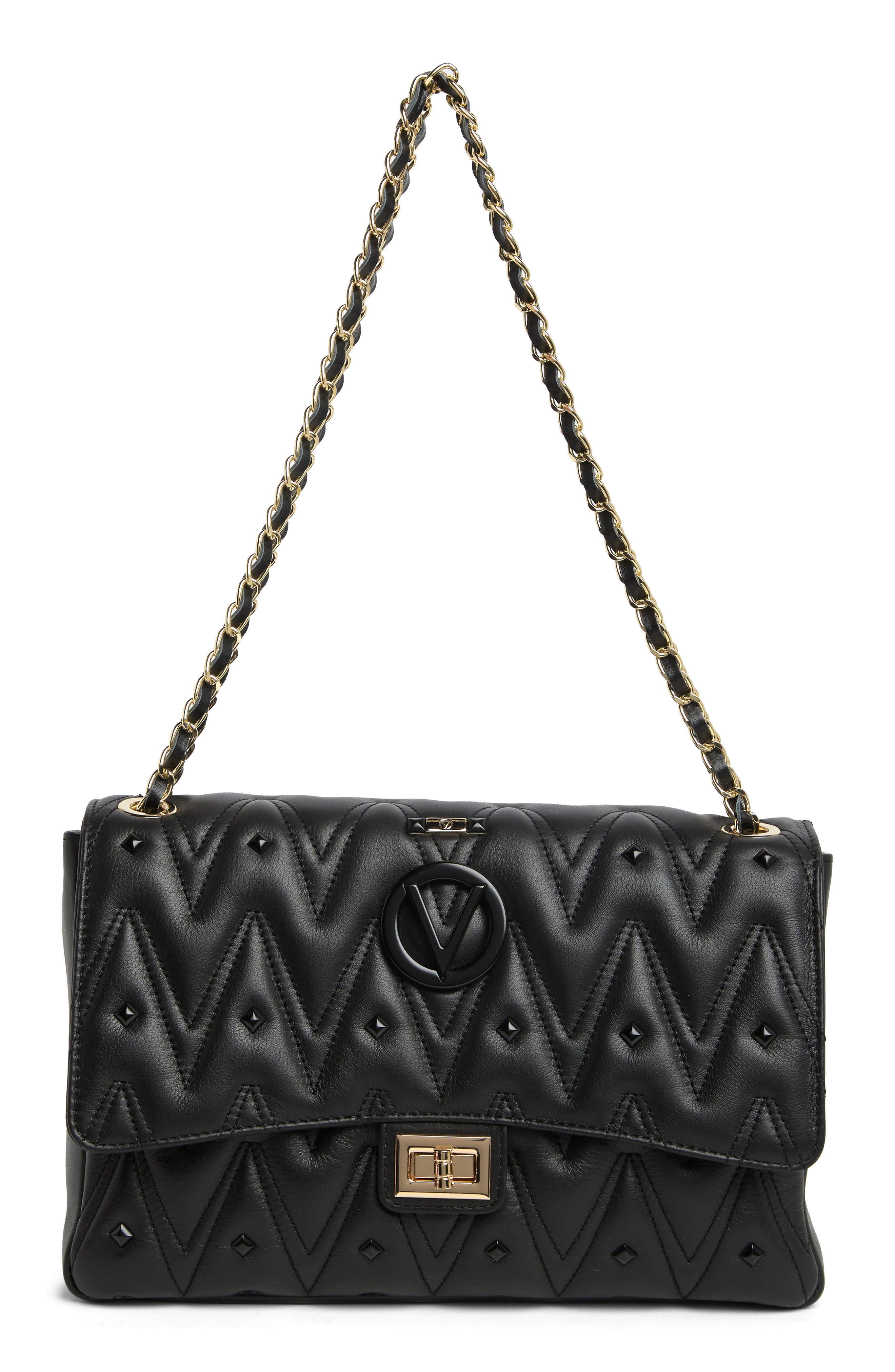 VALENTINO BY MARIO VALENTINO Post Diamond Quilt Leather Shoulder Bag ...