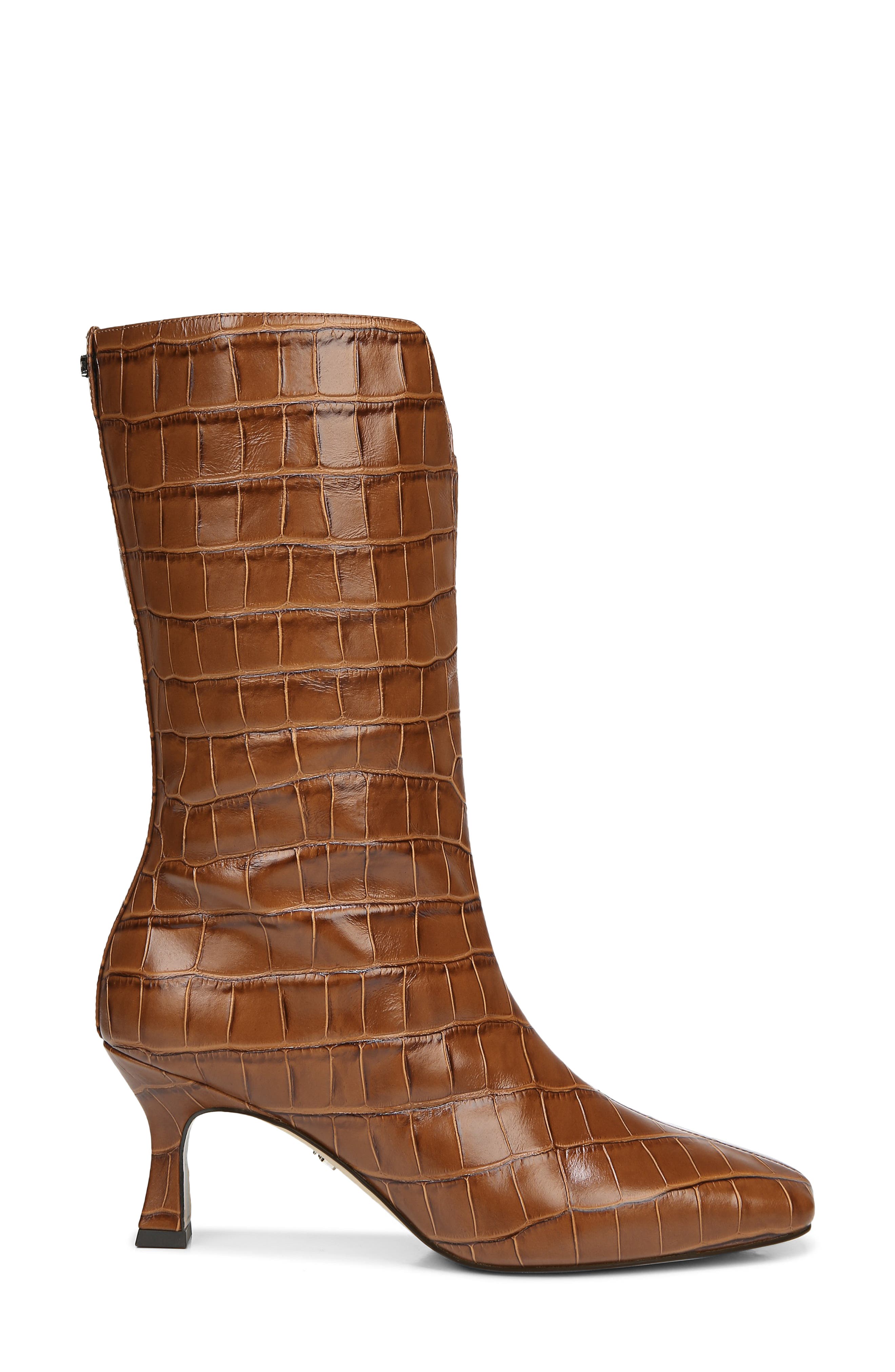 Lolita Square Toe Boot, Alternate, color, TAWNY BROWN CROCODILE