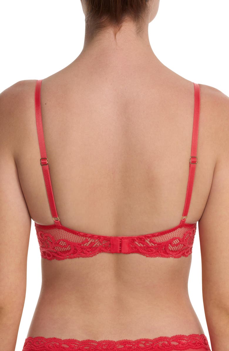 Natori Feathers Plunge T-Shirt Bra, Alternate, color, Bonfire
