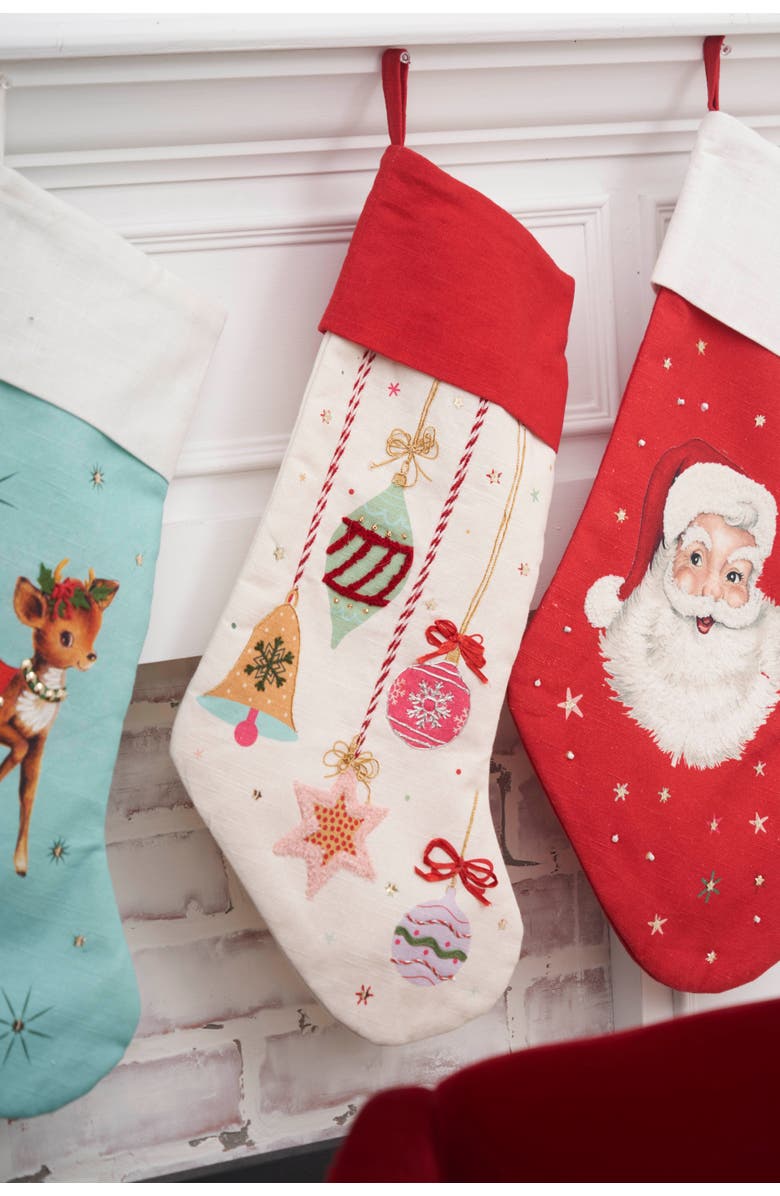 C&F Home Ornmaent Hanging Christmas Stocking, Alternate, color, Red