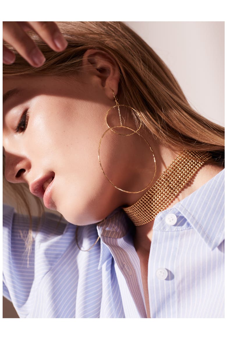 Large Drop Earrings, Alternate, color, GOLD