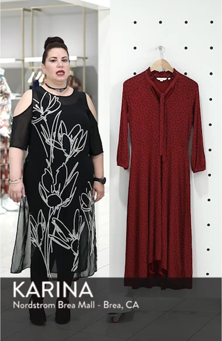 Rosa Scattered Spot Jersey Midi Dress, sales video thumbnail