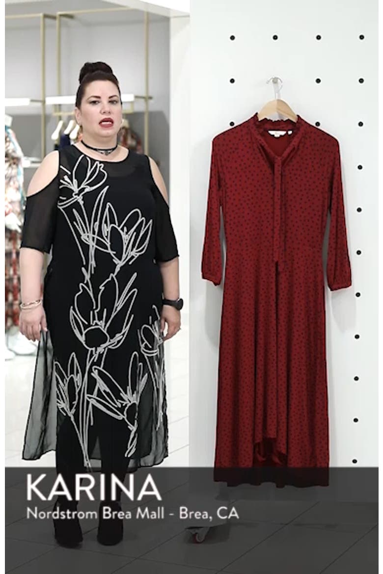 Rosa Scattered Spot Jersey Midi Dress video