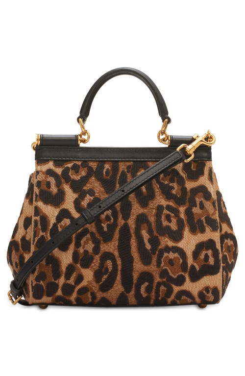 Dolce & Gabbana Sicily Handbag In Leopard/nero