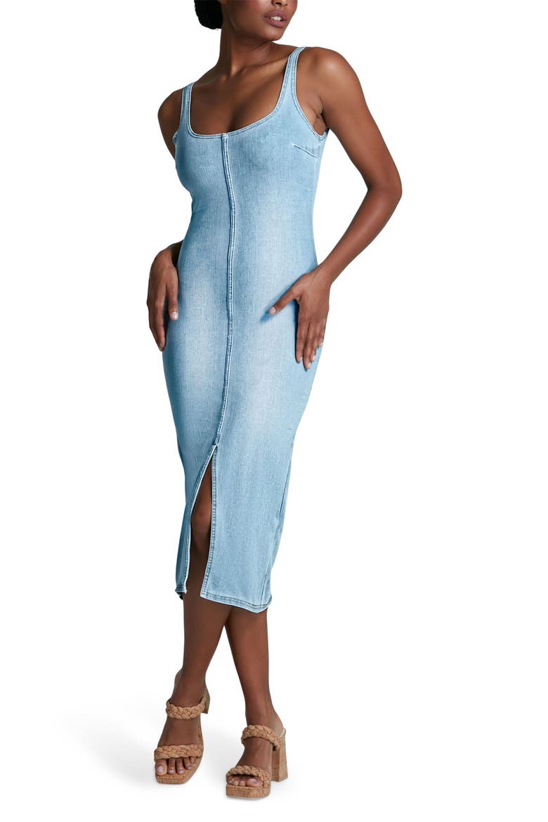 Do it All Body-Con Midi Dress, Main, color, WASHED INDIGO