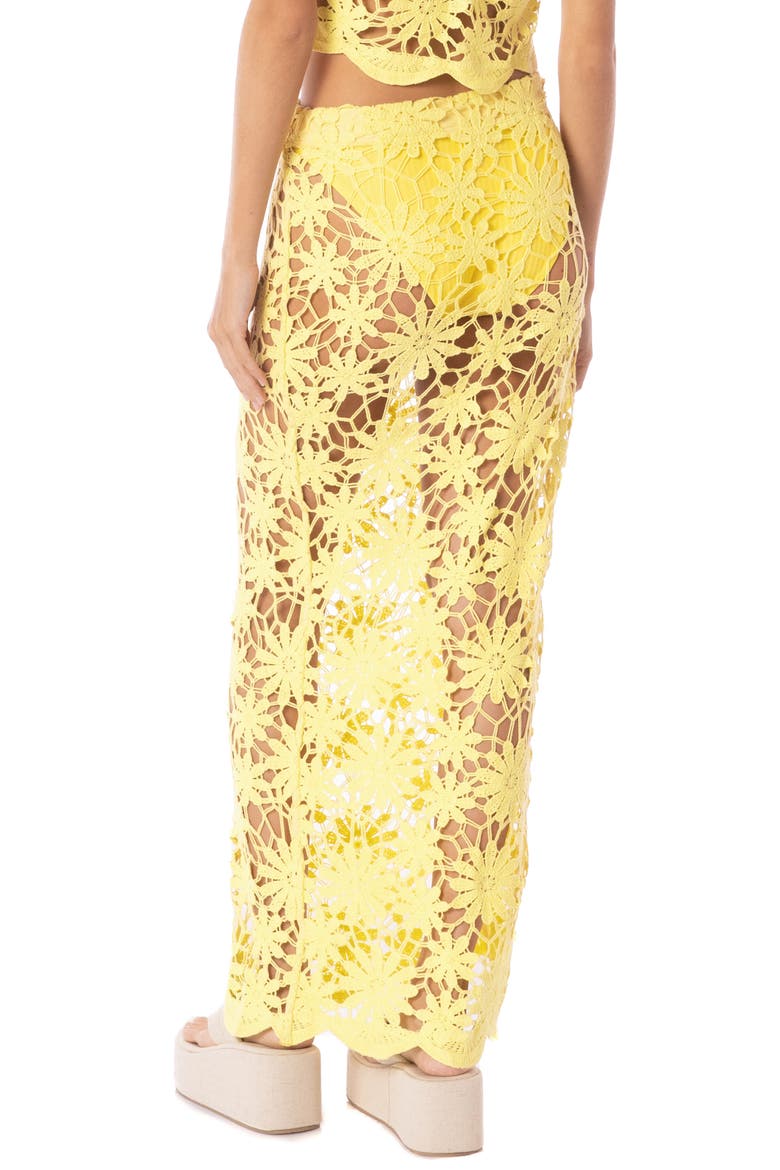 Tano Sheer Cotton Cover-Up Skirt, Alternate, color, BRIGHT YELLOW