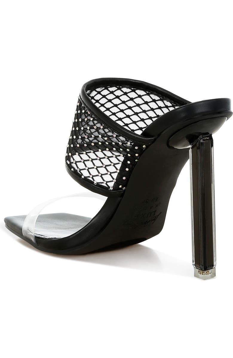 LONDON RAG Salween Clear Strap Stiletto Sandal, Alternate, color, Black