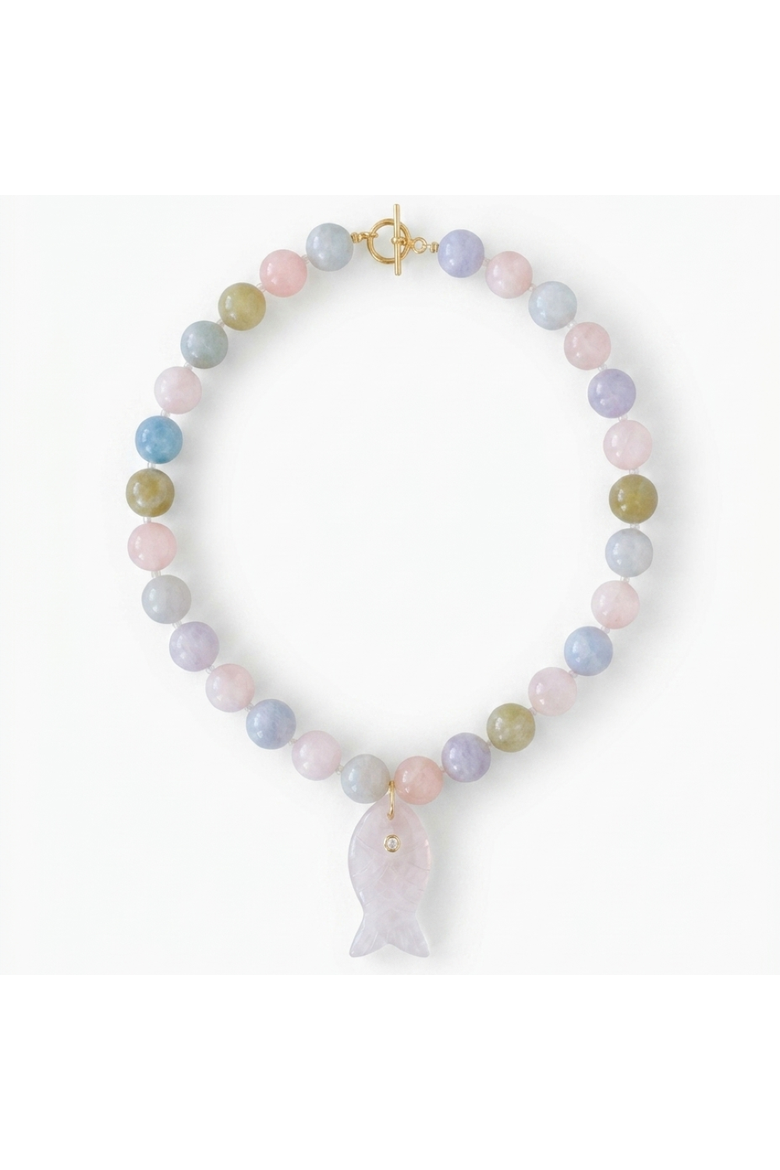 Ocean Muse Necklace, Alternate, color, Blush/Seafoam