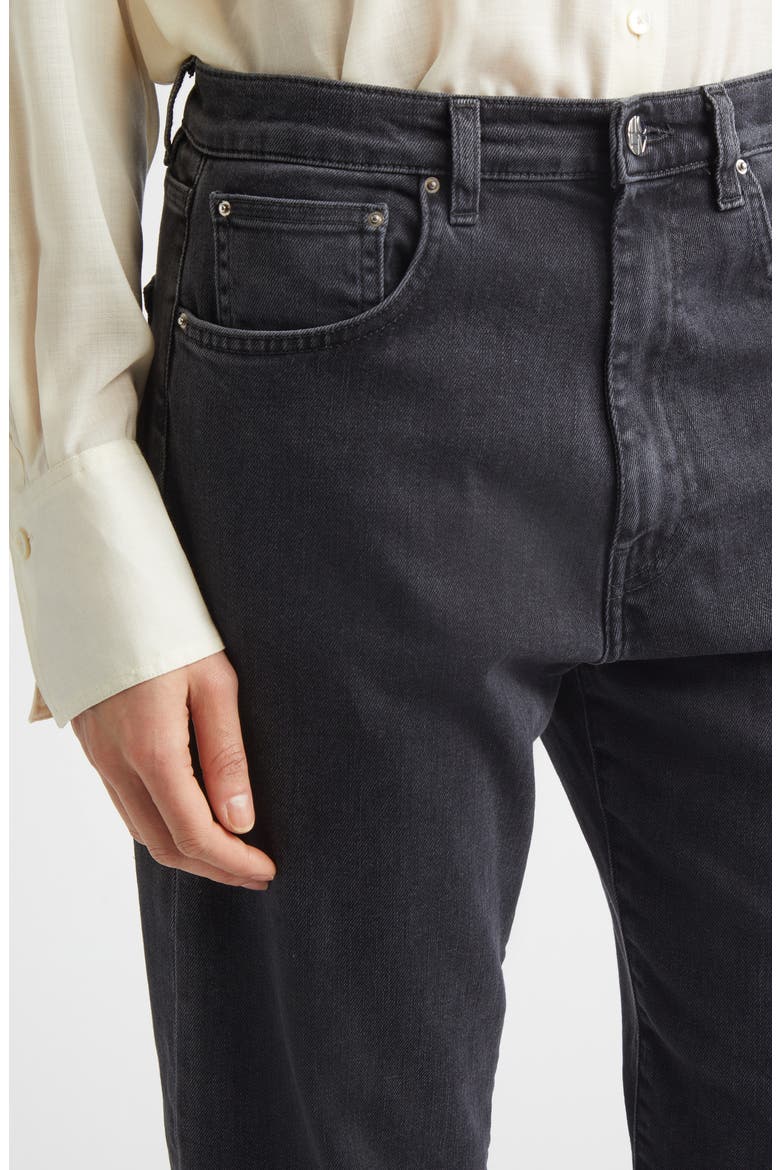 Twisted Seam Organic Cotton Jeans, Alternate, color, FADED BLACK