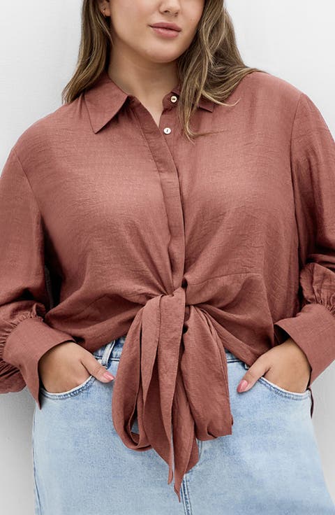 Rosabella Satin Shirt (Plus)