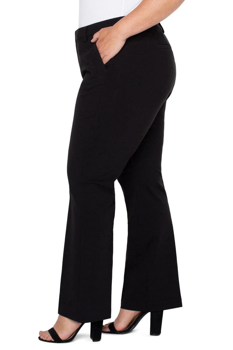Kelsey Flare Ponte Trousers, Alternate, color, BLACK