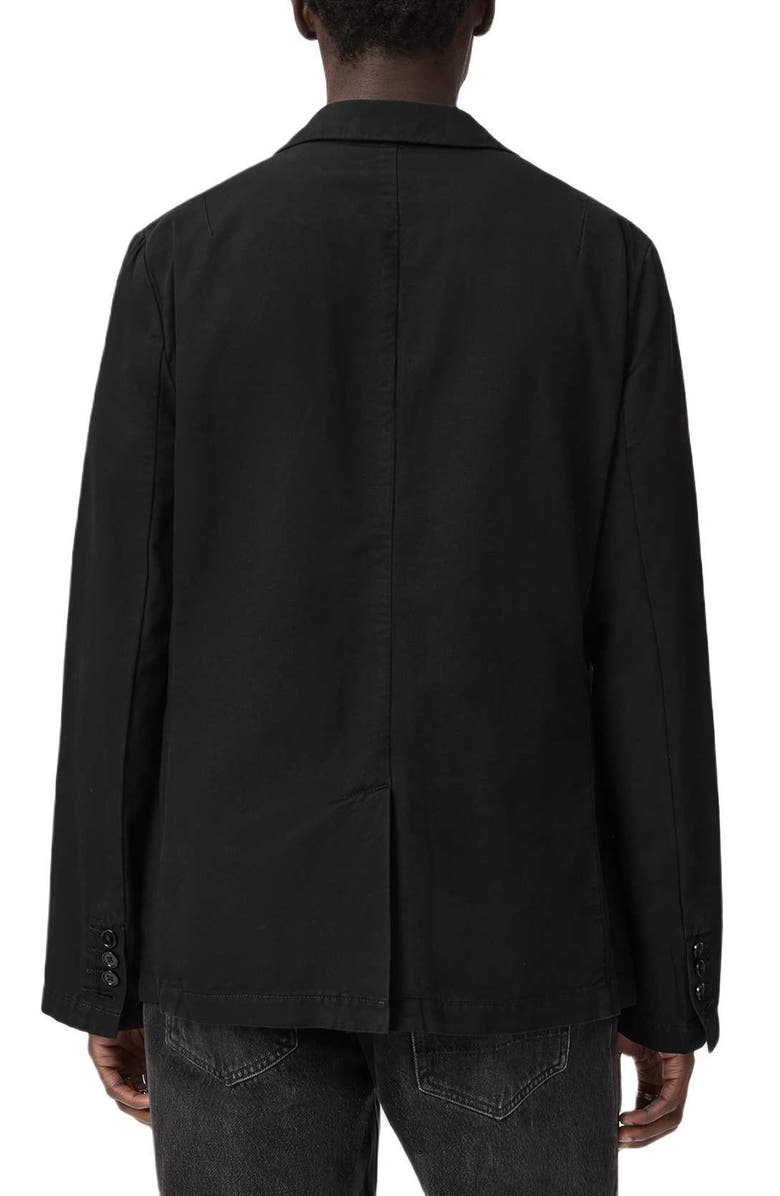 AllSaints Hanbury Cotton Blazer, Alternate, color, Black