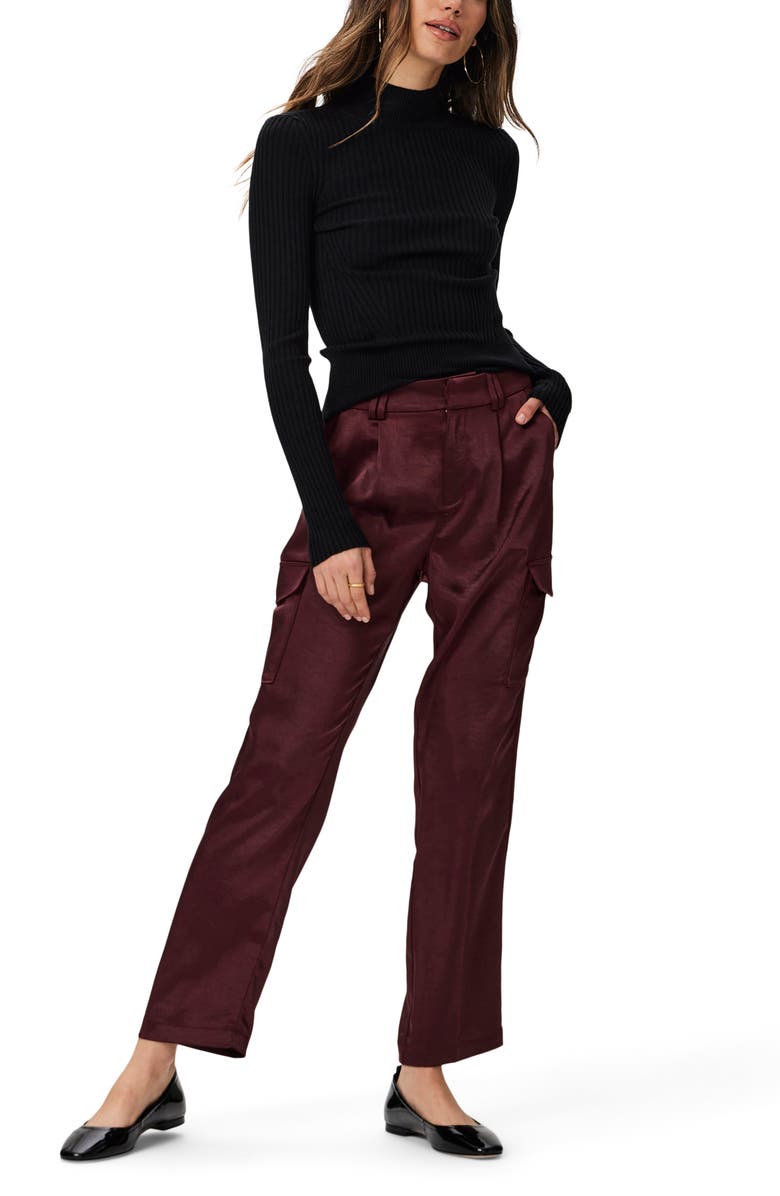 PAIGE Raisa Rib Turtleneck Sweater, Alternate, color, Black