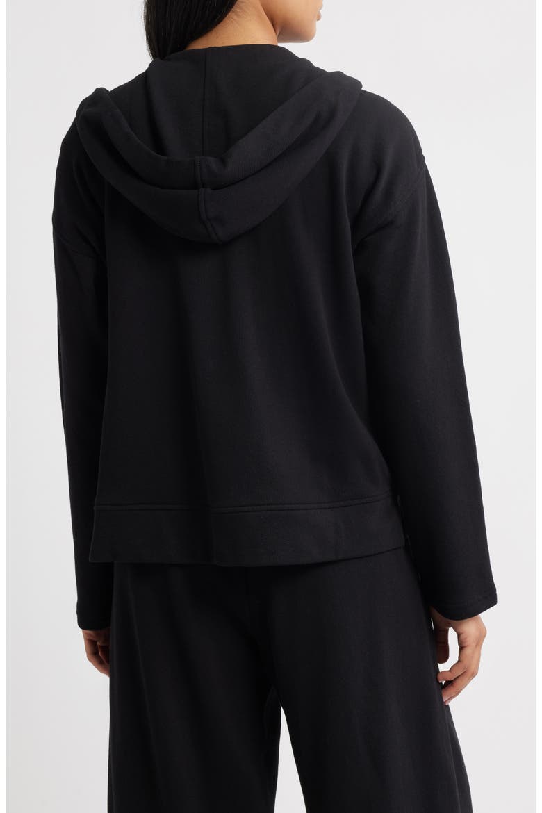 Organic Cotton Zip-Up Hoodie, Alternate, color, BLACK
