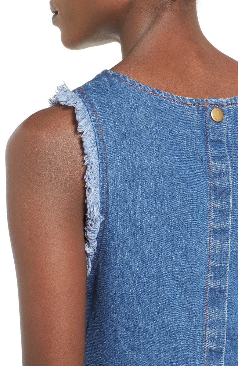 ASTR the Label ASTR 'Antonia' Denim Tank, Alternate, color,