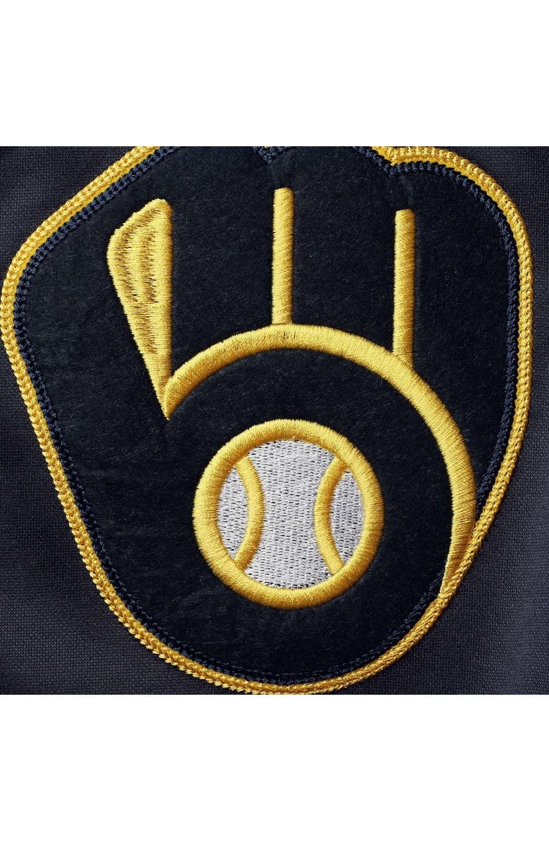 STITCHES Men's Stitches Navy/Gold Milwaukee Brewers Team Full-Zip Hoodie, Alternate, color, 