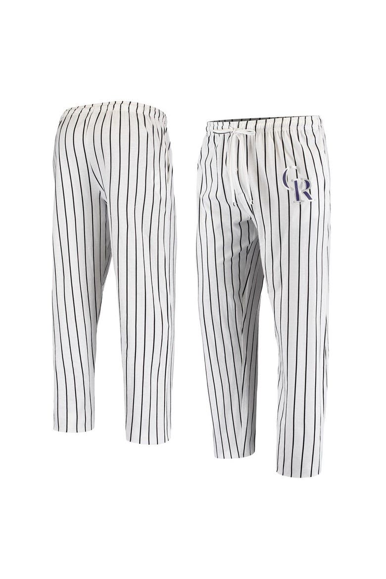 Men's Concepts Sport White Colorado Rockies Vigor Pinstripe Pants, Main, color, White