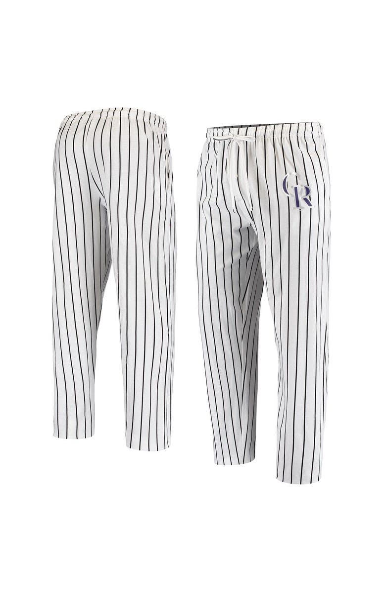 CONCEPTS SPORT Men
s Concepts Sport White Colorado Rockies Vigor Pinstripe Pants, Main, color, White