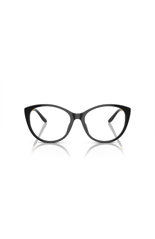 Ralph Lauren 53mm Cat Eye Optical Glasses In Black
