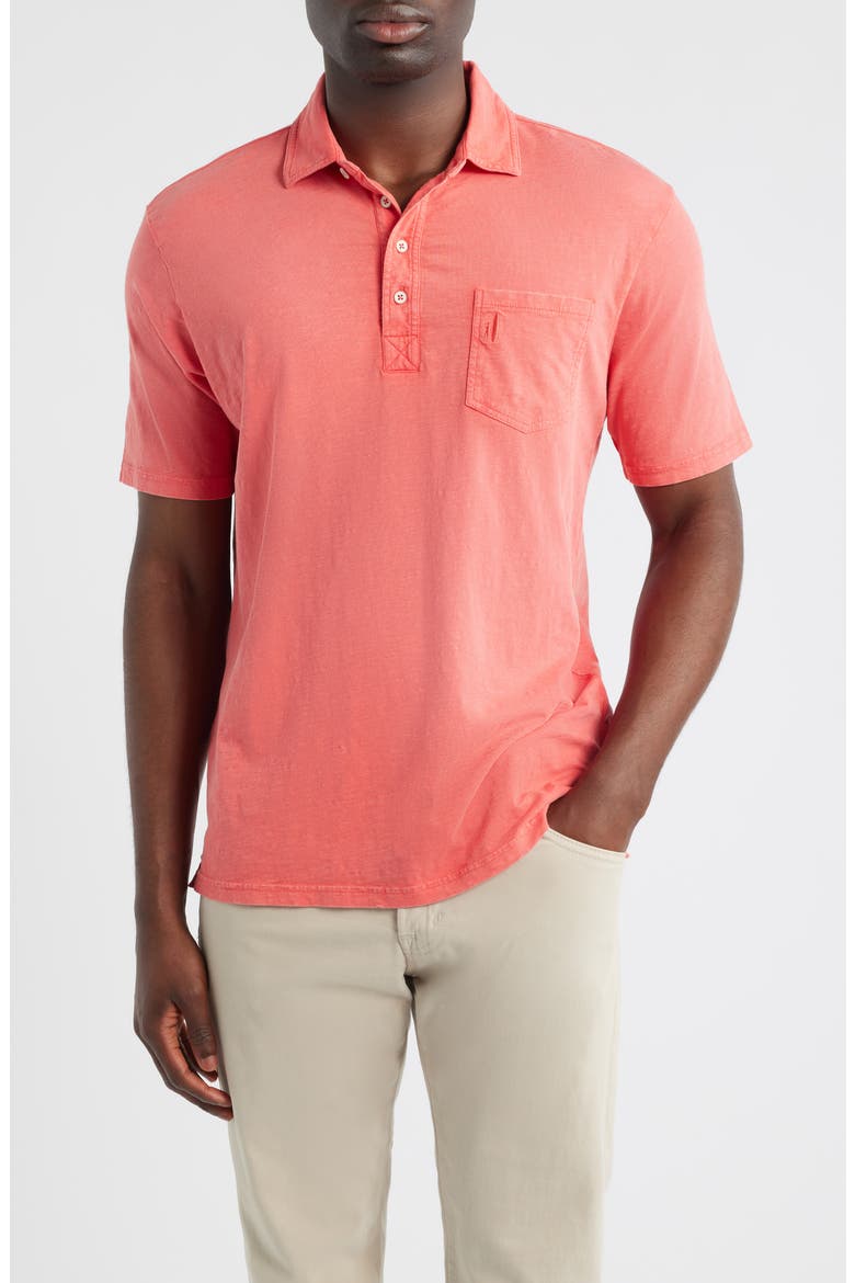 Coastal Wash Original Pocket Polo, Main, color, CRANBERRY