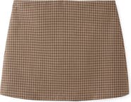 MANGO Houndstooth A-Line Miniskirt