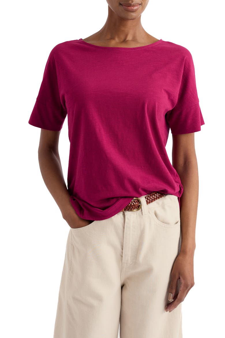 Bryher View Organic Cotton T-Shirt, Main, color, DARK FREESIA
