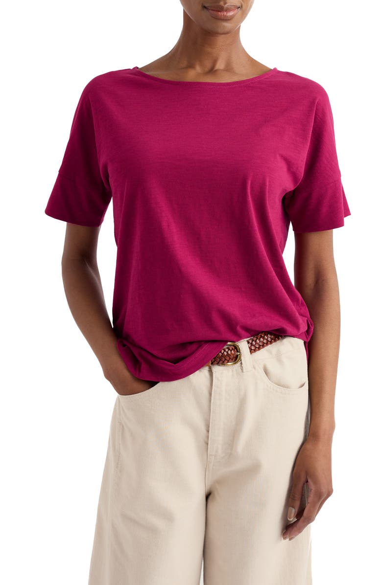 Seasalt Cornwall Bryher View Organic Cotton T-Shirt, Main, color, Dark Freesia