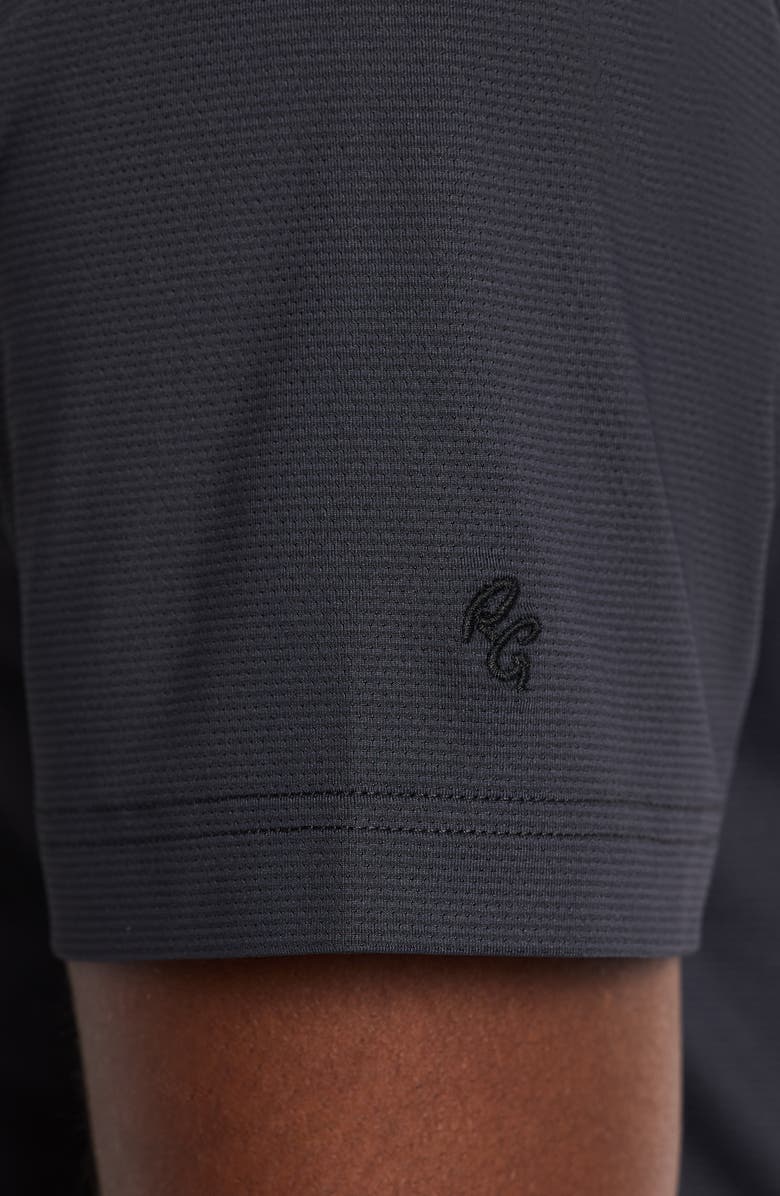 Robert Graham Falto Short Sleeve Stretch Knit Polo, Alternate, color, Black