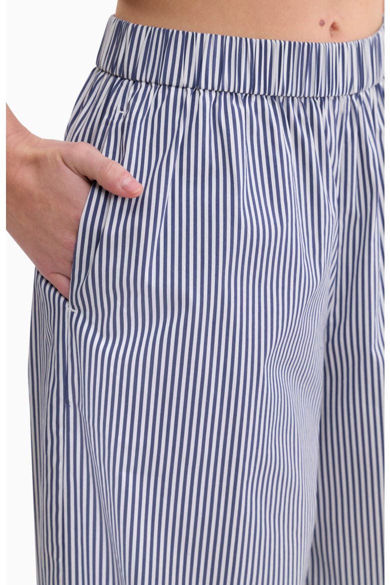 Joselene Poplin Pant, Alternate, color, Navy Stripe