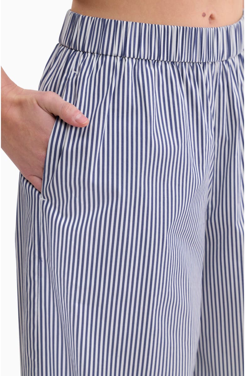 Rebecca Taylor Joselene Poplin Pant, Alternate, color, Navy Stripe