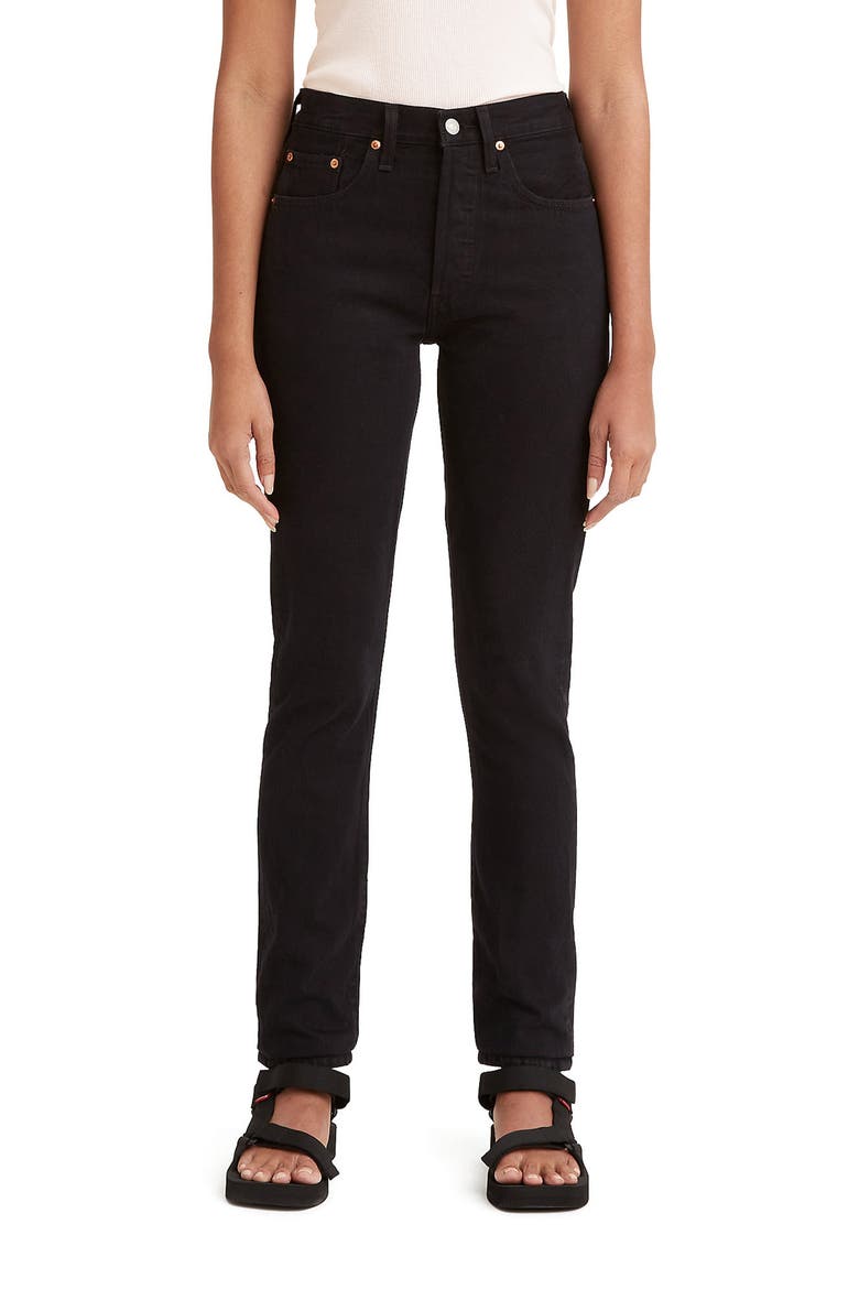 Levi's® 501® Skinny Jeans, Main, color, BLACK LICORICE