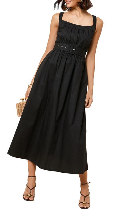 Belted Cotton Maxi Dress